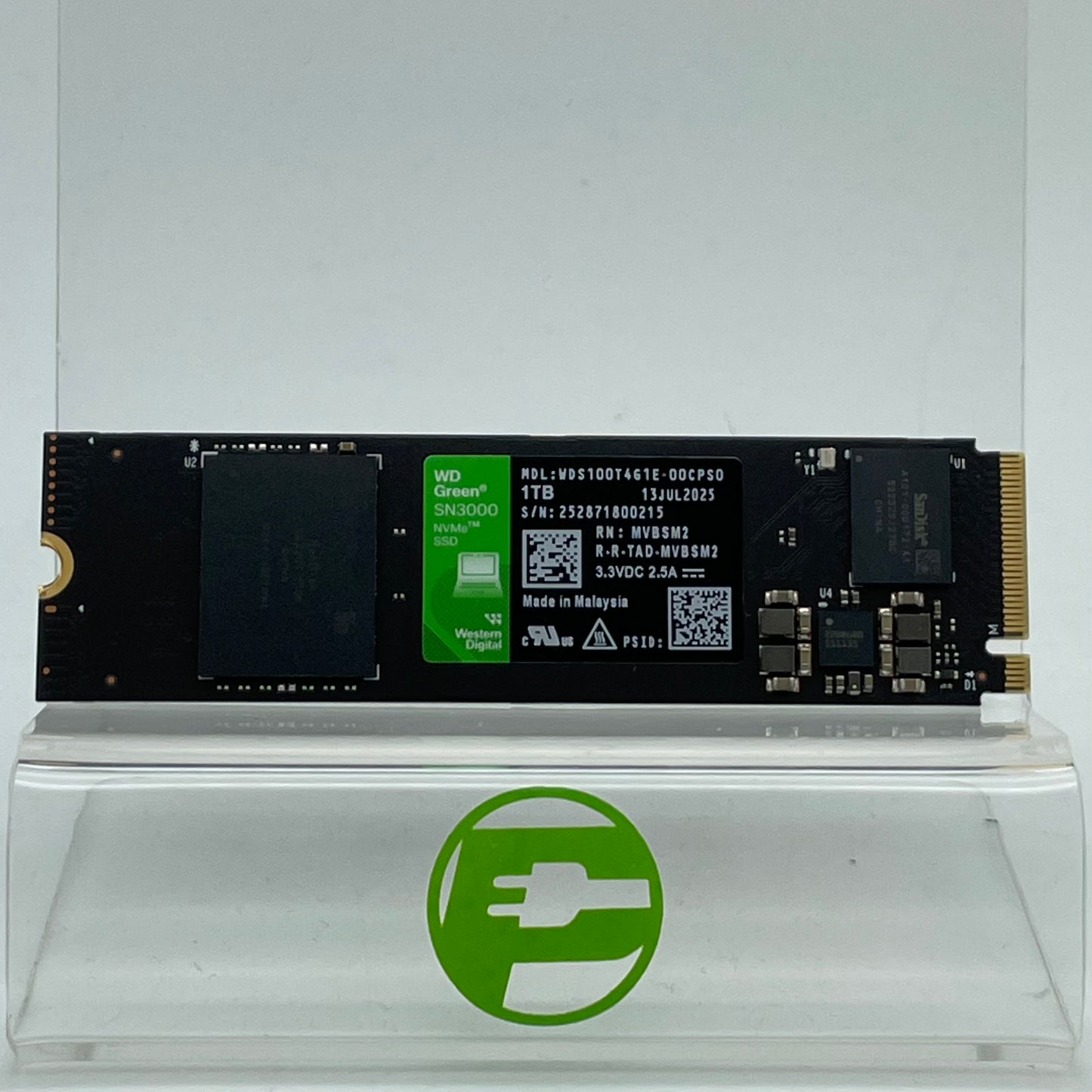 Western Digital WDGreen SN3000 SSD NvMe Gen 4.0 x 4 WDS100T4G1E-00CPS0